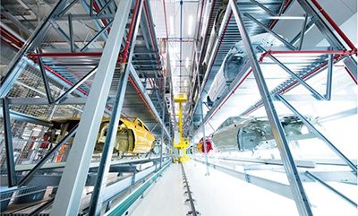 Magazzino per scocche verniciate