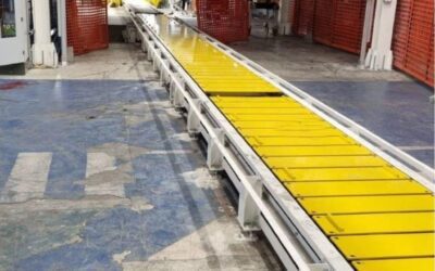 Linea di assemblaggio per particolari sottoscocca e batterie